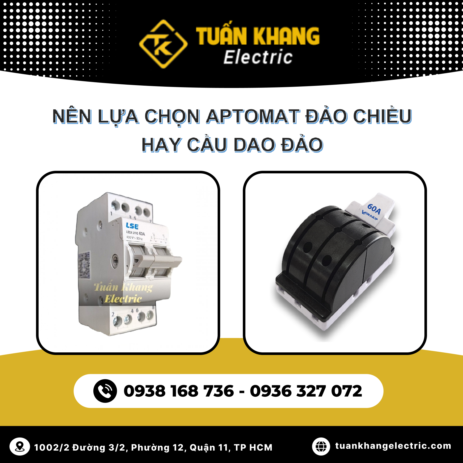 Nên lựa chọn Aptomat đảo chiều hay Cầu dao đảo