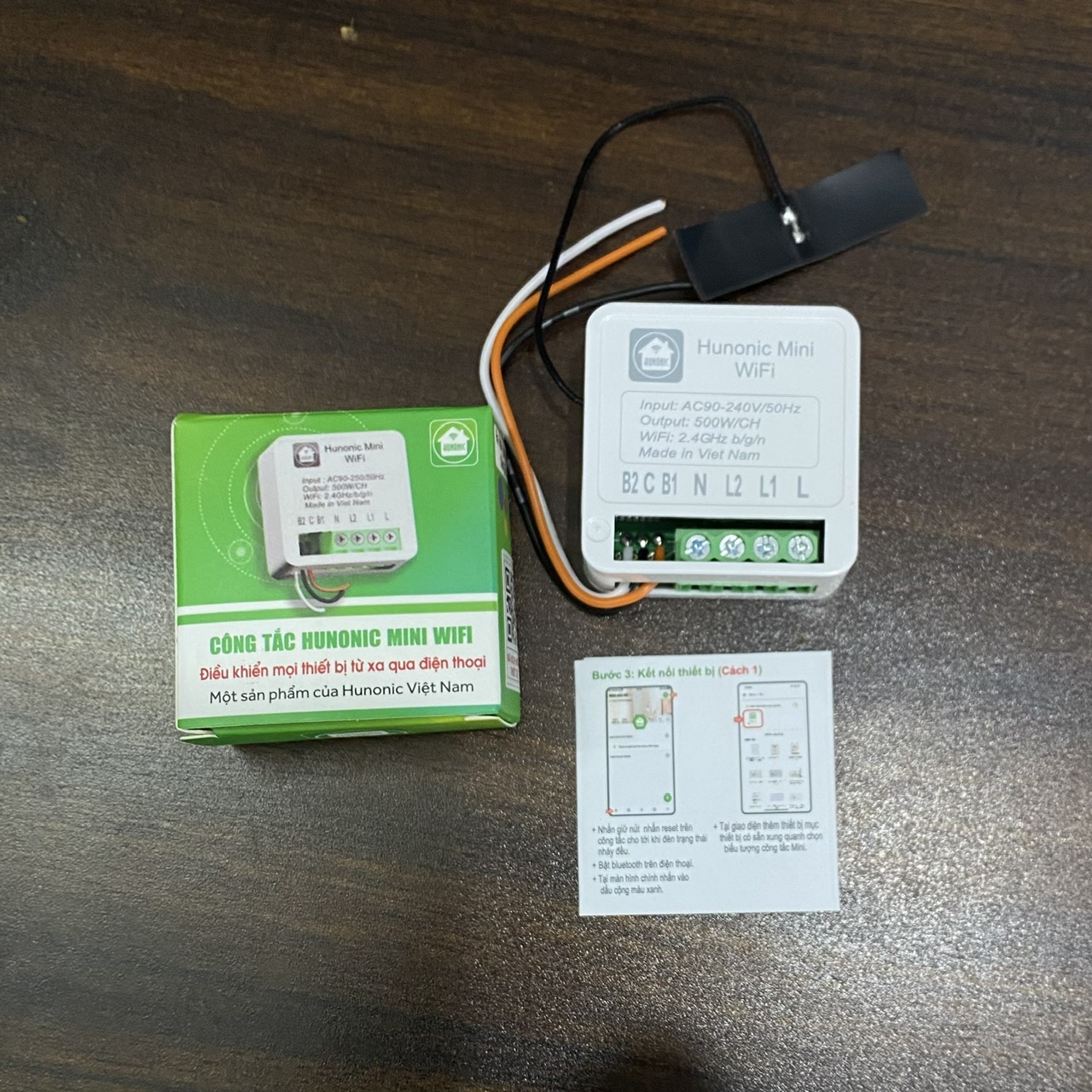 Hình 1. Công tắc thông minh wifi Hunonic mini