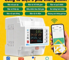 Công Tơ Điện 3 Pha Tuya WiFi 100A – Bật tắt từ xa Công Tơ Điện Thông Minh / Đo Điện Năng 2 Chiều