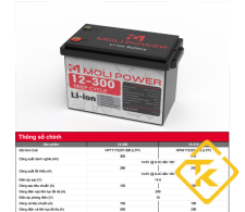  Solar Juice 12V 200Ah / 300Ah Pin lithium – ion cao cấp Moli Power Chính Hãng 