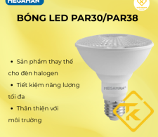  Bóng đèn LED PAR Megaman PAR30/PAR38 chính hãng tiết kiệm điện  