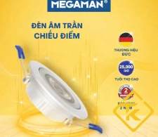 Đèn Led âm trần  Megaman FDS72900v1-7W 3000K/4000K chính hãng