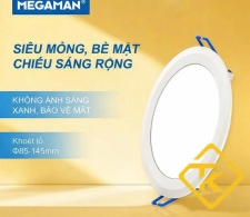 Đèn LED âm trần siêu mỏng Megaman MQTL1127-Y-9W 6500k trắng chính hãng