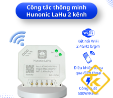 Công tắc thông minh LaHu 2 kênh Hunonic