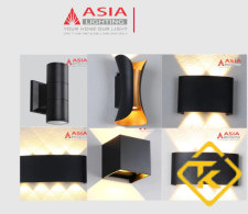Đèn Tường Trang Trí Chính Hãng ASIA LIGHTING  Thân Nhôm Đúc Liền Khối IP65