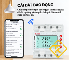 Công Tơ Điện 3 Pha Earu Tuya WiFi 100A – Bật tắt từ xa Công Tơ Điện Thông Minh / Đo Điện Năng 2 Chiều