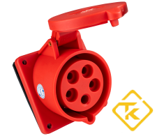 MPN-425 MPE-Ổ cắm loại cố định bắt trên bảng điện xéo 5 cực, 32A, IP44