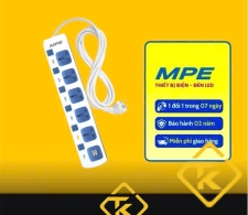 Ổ Cắm Di Động MPE 5 Ổ Cắm Đa Năng AM5S-2USB – Tích Hợp 2 Cổng USB, Dây Dài 3m