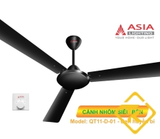 Quạt Trần Cao Cấp ASIA 3 Cánh Nhôm Tĩnh Điện Màu Đen -QT11-D-01