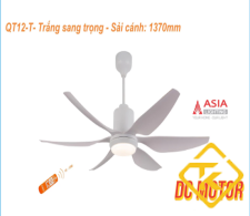  QUẠT TRẦN ASIA LIGHTING 6 CÁNH QUẠT CÓ ĐÈN LED – QT12