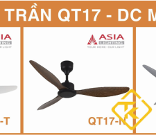 Quạt trần cao cấp  3 cánh nhựa ABS nhiều màu Asia Lighting QT17