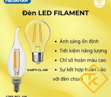  Bóng LED Filament Megaman 4W C35/G45 đơn giản hiện đại