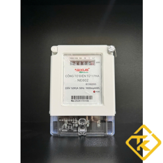 Công Tơ Điện 1 Pha NEXUS NE602 5(80)A 220V Cho Gia Đình Và Nhà Trọ