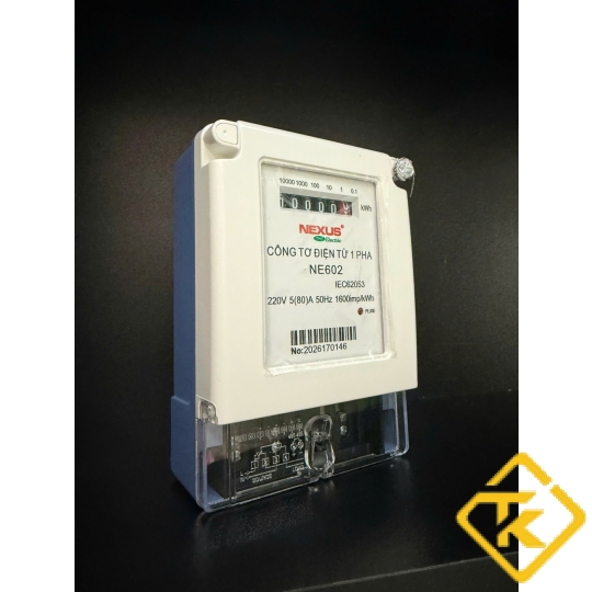 Công Tơ Điện 1 Pha NEXUS NE602 5(80)A 220V Cho Gia Đình Và Nhà Trọ