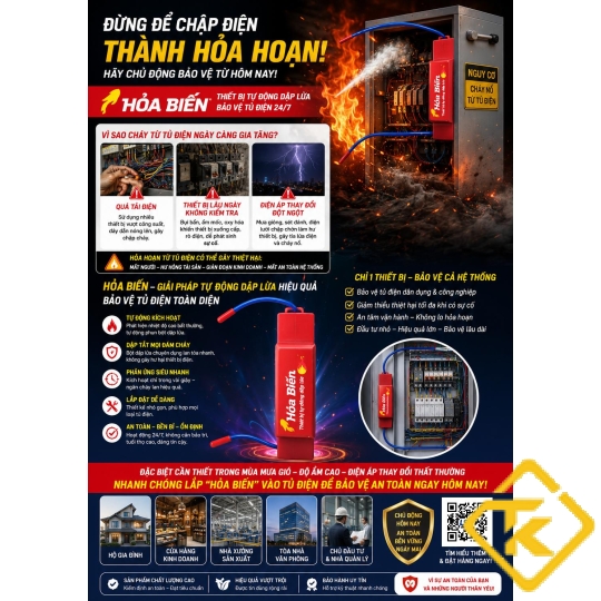 Thiết Bị Chống Cháy Tủ Điện Hỏa Biến – Giải Pháp Bảo Vệ Hệ Thống Điện Chủ Động