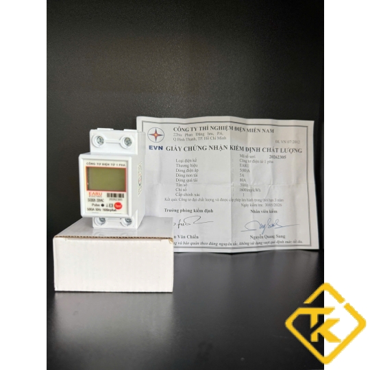 Đồng Hồ Đo Điện 1 Pha Có Nút Reset EARU 5(80)A 220V, dùng cho phòng trọ, gia đình