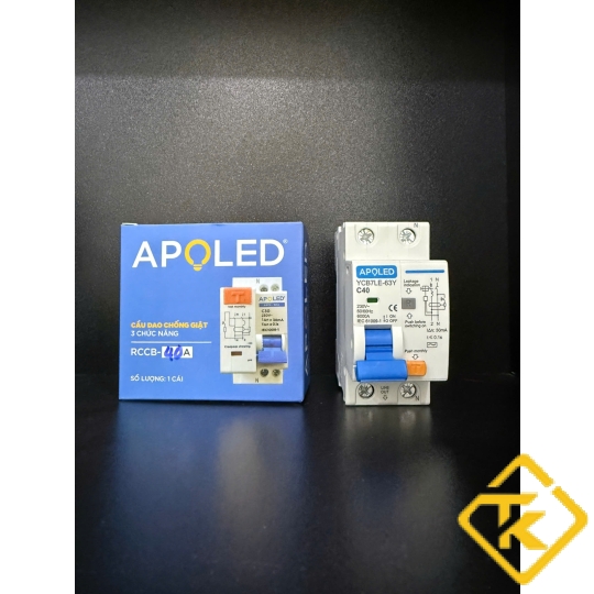 Cầu Dao Chống Rò Điện APOLED RCBO 2P 32A 40A 63A Chính hãng