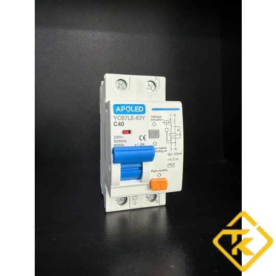 Cầu Dao Chống Rò Điện APOLED RCBO 2P 32A 40A 63A Chính hãng