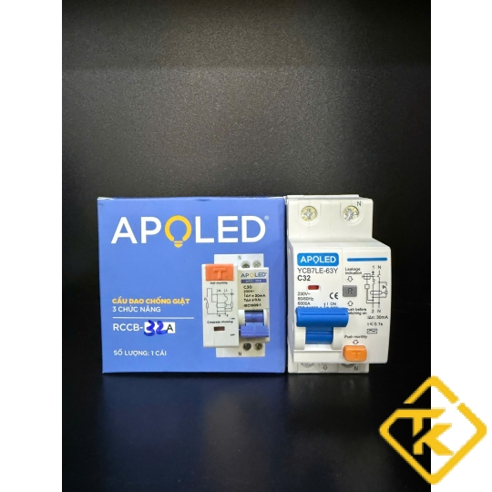 Cầu Dao Chống Rò Điện APOLED RCBO 2P 32A 40A 63A Chính hãng