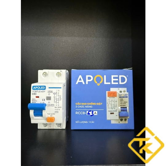 Cầu Dao Chống Rò Điện APOLED RCBO 2P 32A 40A 63A Chính hãng
