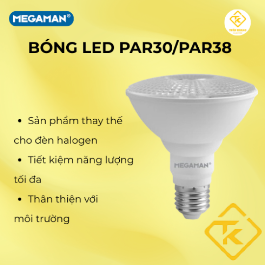  Bóng đèn LED PAR Megaman PAR30/PAR38 chính hãng tiết kiệm điện  