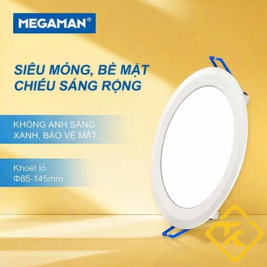 Đèn LED âm trần siêu mỏng Megaman MQTL1127-Y-9W 6500k trắng chính hãng