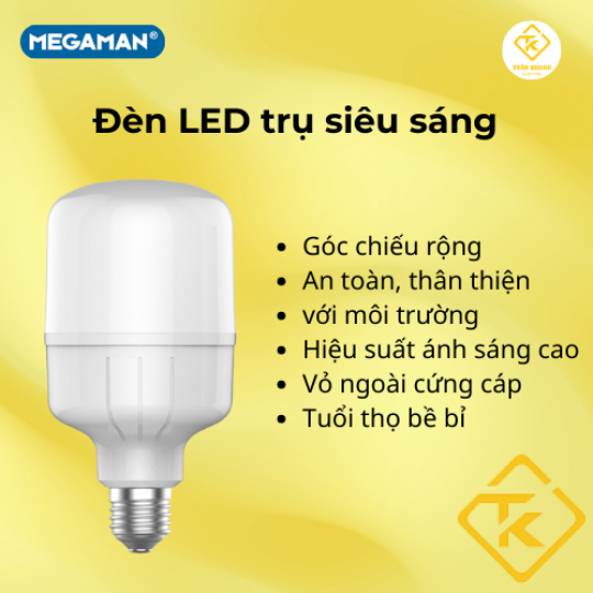 Đèn LED trụ Megaman  YYT-HB 20W-60W chính hãng