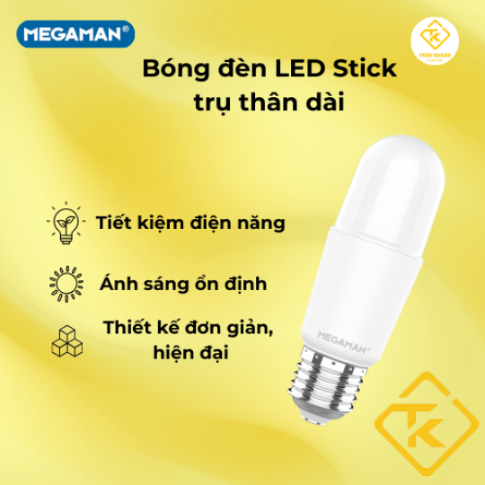 Bóng đèn trụ tròn dài Led Stick Megaman YTP 5W-15W an toàn tiết kiệm