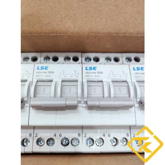 Aptomat đảo chiều dạng aptomat 2 tép 63A LSE - Cầu dao đảo tự động