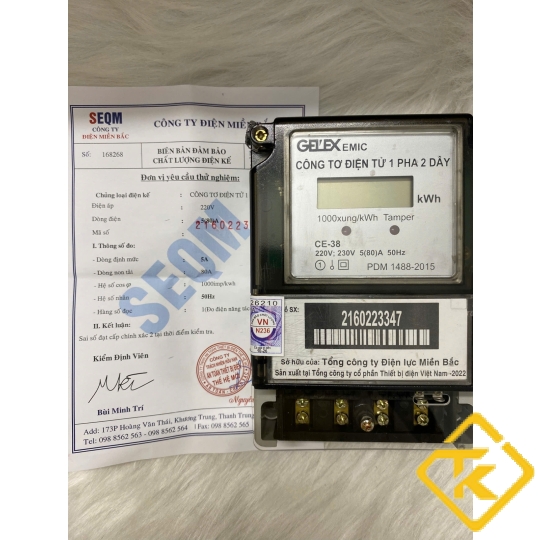 Công Tơ Điện Tử 1 Pha Đa Chức Năng CE38 – Đo Lường Chính Xác, Quản Lý Điện Hiệu Quả