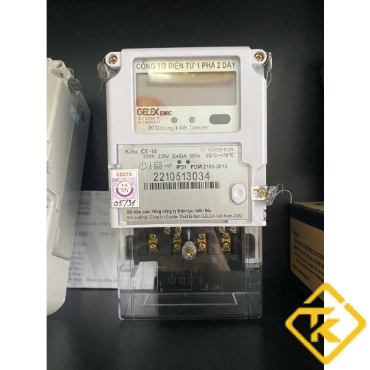 CÔNG TƠ ĐIỆN TỬ 1 PHA EMIC CE-18 -5(40)A