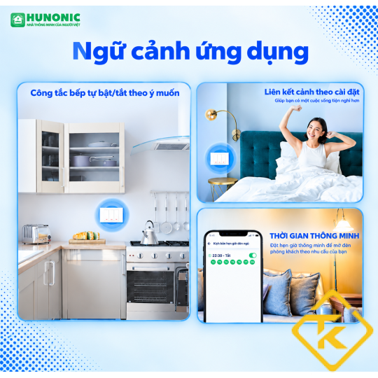 Công tắc thông minh wifi Hunonic mini - Điều khiển từ xa