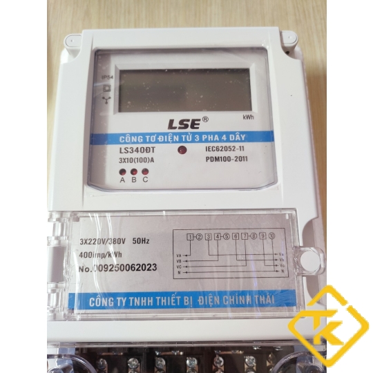 Công tơ điện tử 3 pha (đồng hồ điện 3 pha) LSE 100A LS340DT