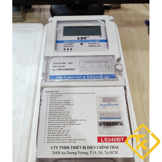 Công tơ điện tử 3 pha (đồng hồ điện 3 pha) LSE 100A LS340DT