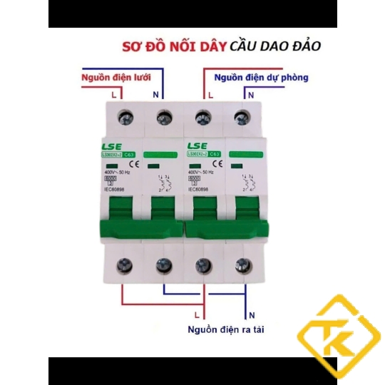 Cầu Dao Đảo Chiều Đôi 2 Pha LSE 