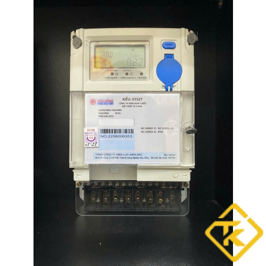 Công tơ điện tử 3 pha Hữu Hồng DTS27 - 1 Biểu Giá