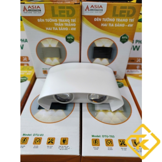 Đèn Tường Trang Trí Chính Hãng ASIA LIGHTING  Thân Nhôm Đúc Liền Khối IP65