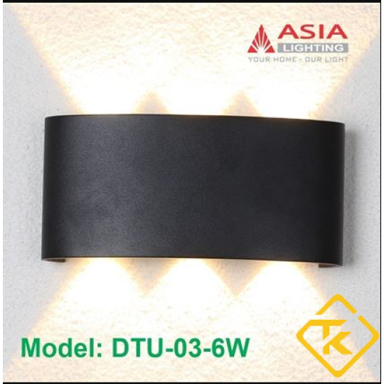 Đèn Tường Trang Trí Chính Hãng ASIA LIGHTING  Thân Nhôm Đúc Liền Khối IP65