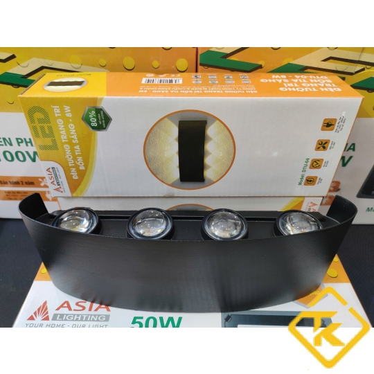 Đèn Tường Trang Trí Chính Hãng ASIA LIGHTING  Thân Nhôm Đúc Liền Khối IP65