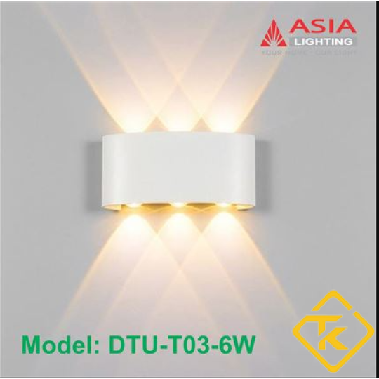 Đèn Tường Trang Trí Chính Hãng ASIA LIGHTING  Thân Nhôm Đúc Liền Khối IP65