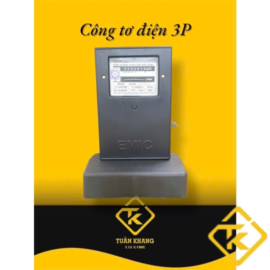 Công tơ điện 3 pha EMIC 30(60) - Có Kiểm Định (đồng hồ điện 3 pha Emic)