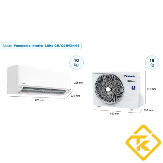 Máy lạnh Panasonic inverter 1.0Hp CU/CS-U9XKH-8