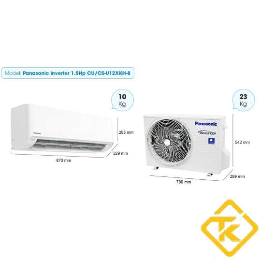 Máy lạnh Panasonic inverter 1.5Hp CU/CS-U12XKH-8