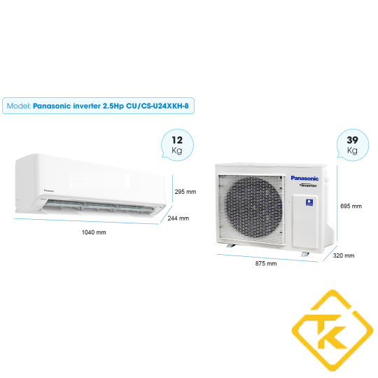 Máy lạnh Panasonic inverter 2.5Hp CU/CS-U24XKH-8