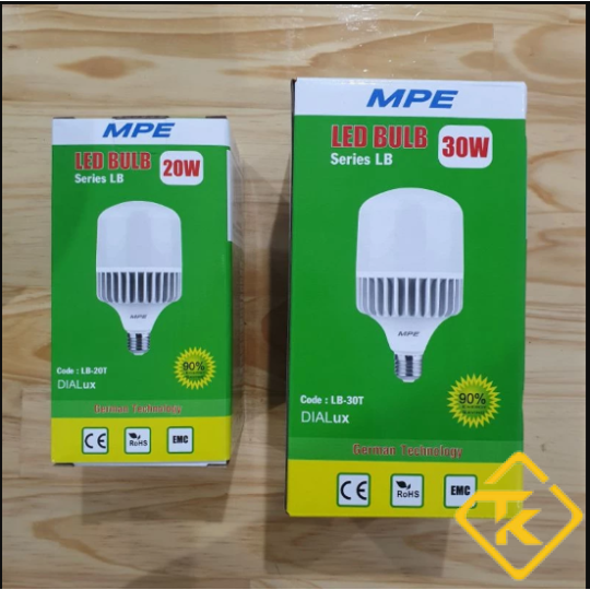 BÓNG ĐÈN LED Tròn (BULD) Thân Nhôm MPE 20W - 30W- 40W- 50W