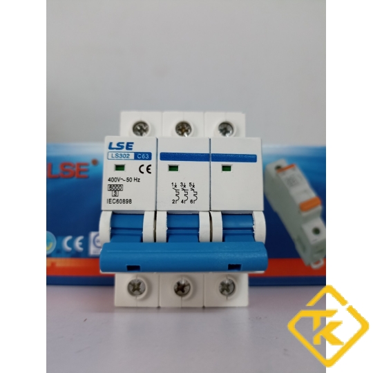MCB 3P LS302 (6A-40A) xanh dương (CB tép LSE)