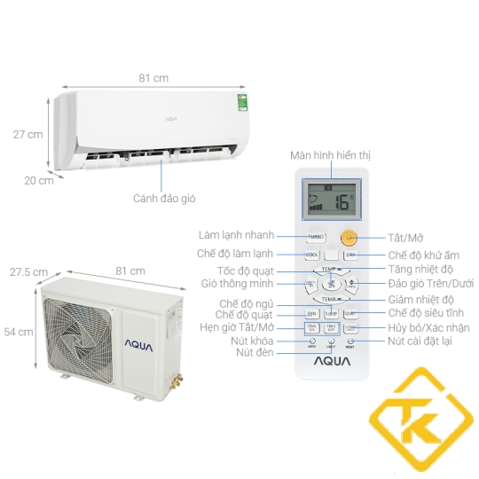 Máy Lạnh Aqua AQA-KCR9PA (1.0 Hp)