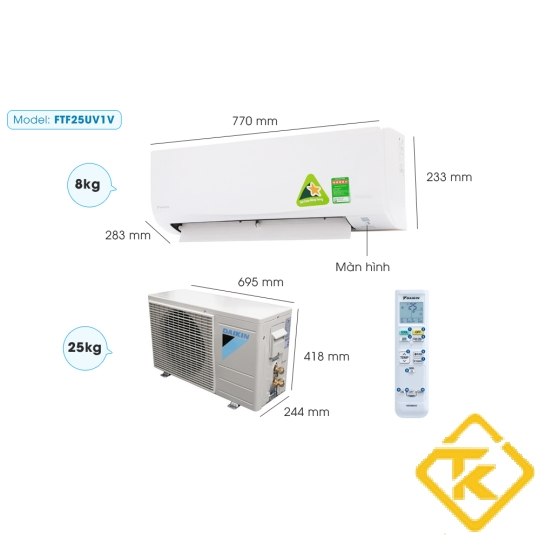 Máy lạnh Daikin FTF25UV1V (1.0 Hp)