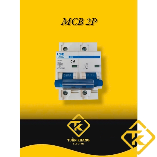 MCB 2P LS302 (50A-63A) xanh dương (CB Tép LSE)