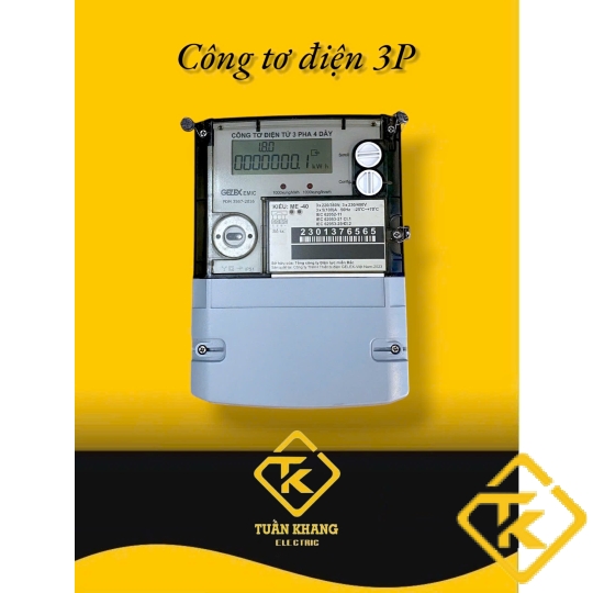 CÔNG TƠ ĐIỆN TỬ 3 PHA EMIC ME-40 - 1 BIỂU GIÁ